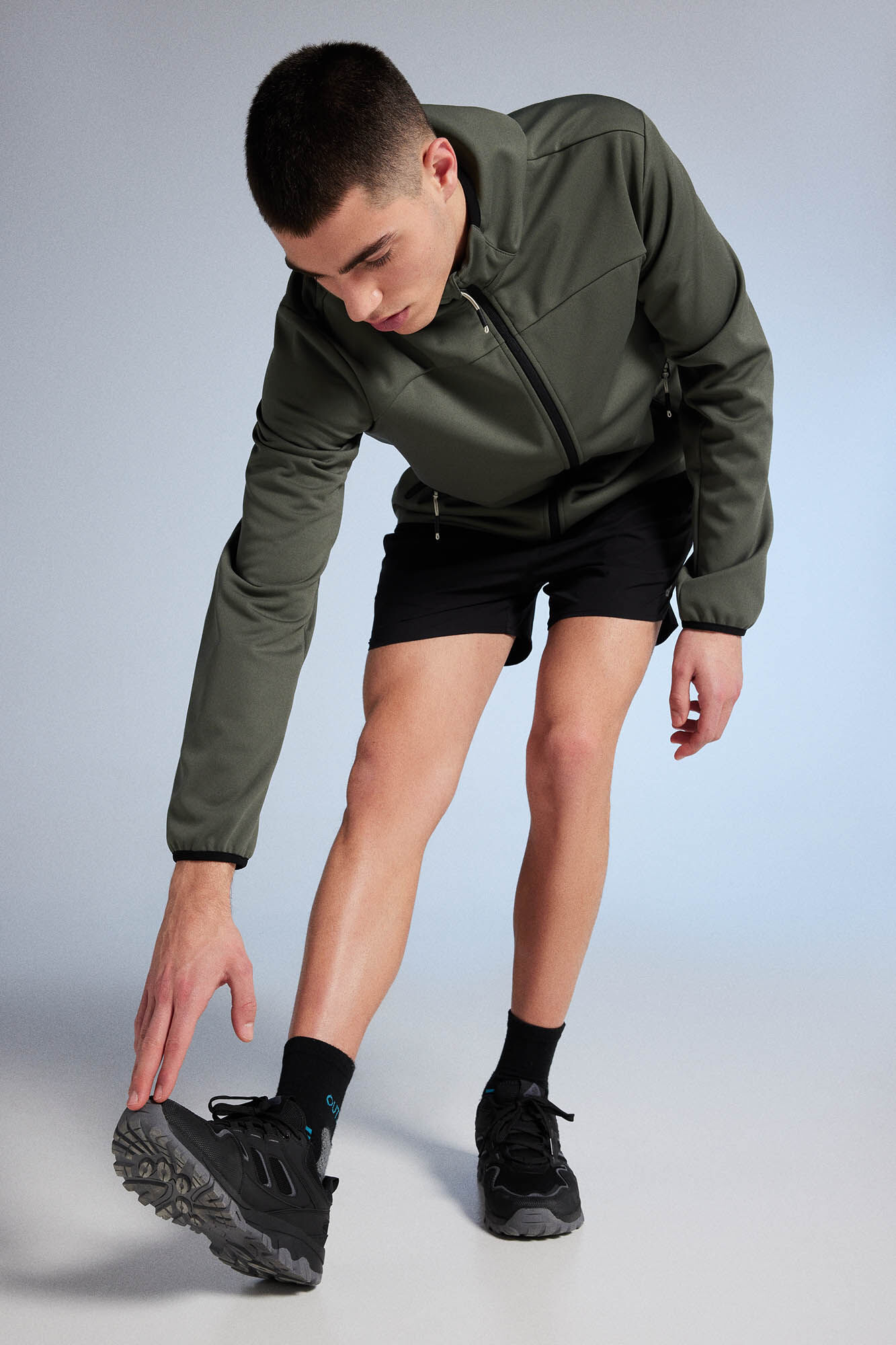 Jaqueta técnica softshell - cáqui escuro