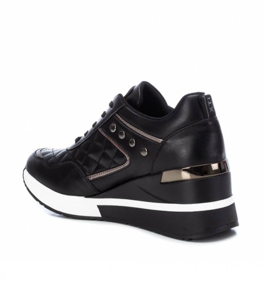 Tênis Xti 140120 Preto - Altura do Salto Anabela: 7cm -