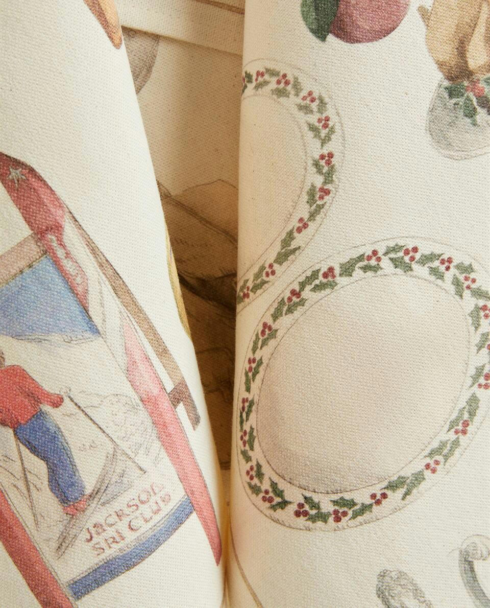 PACOTE DE PANOS DE PRATO DE ALGODÃO PARA JANTAR DE NATAL (PACOTE COM 2)