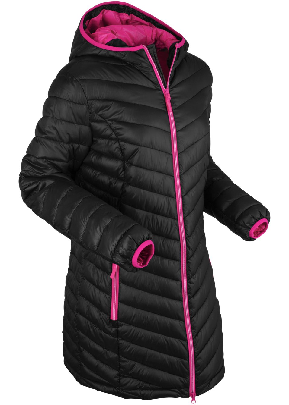 Veste longue matelassée ultra-légère et son pochon