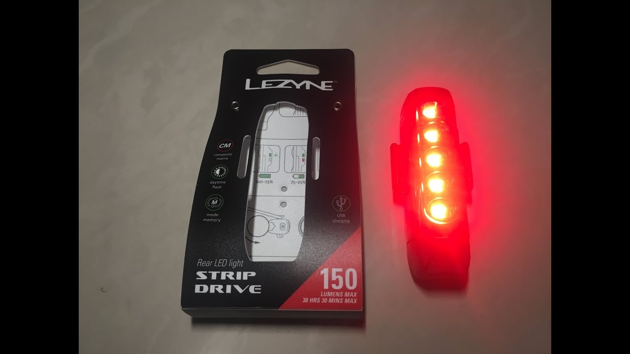 LAMPE ARRIÈRE LEZYNE STRIP DRIVE - 150 LUMENS