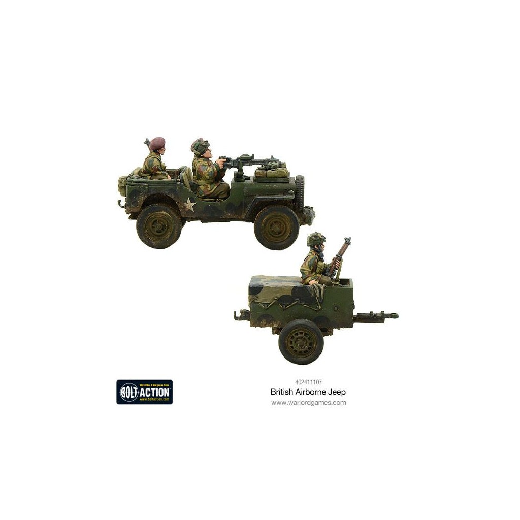 Bolt Action - British Airborne Jeep & Trailer