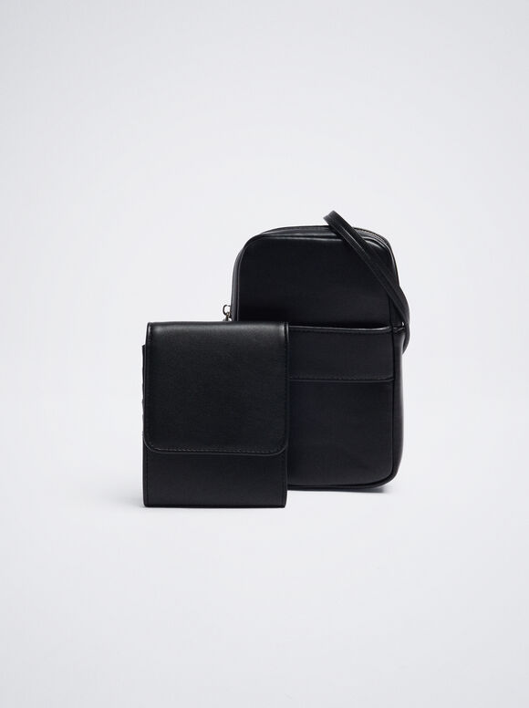 Bolsa Para Móvil Con Bandolera - Negro