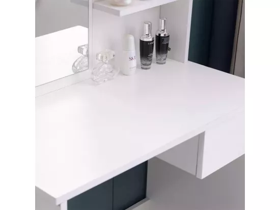 Coiffeuse table de maquillage avec miroir tiroir et tabouret ARIEL