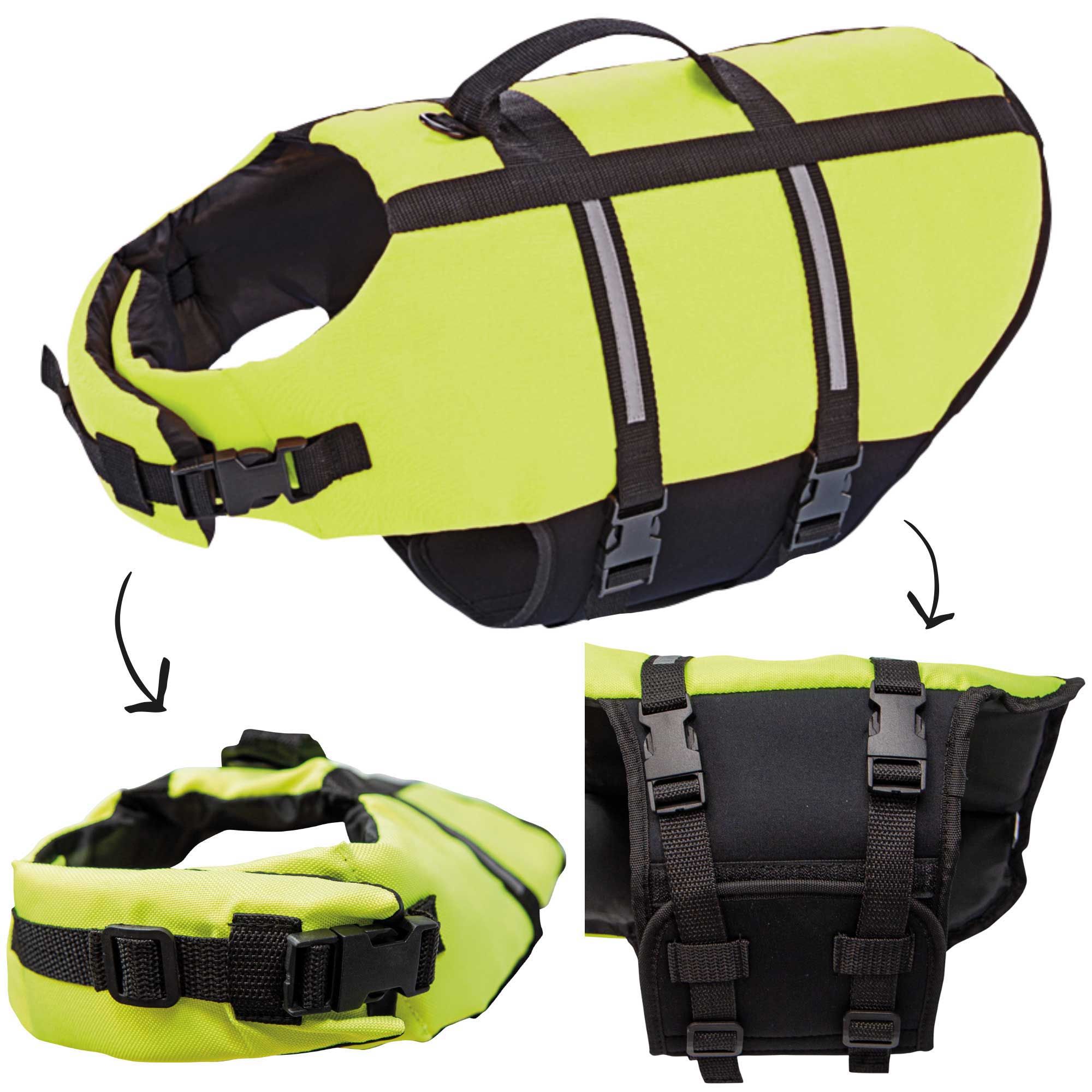Hunde Rettungsweste - gut sichtbare Schwimmweste für alle Hunde