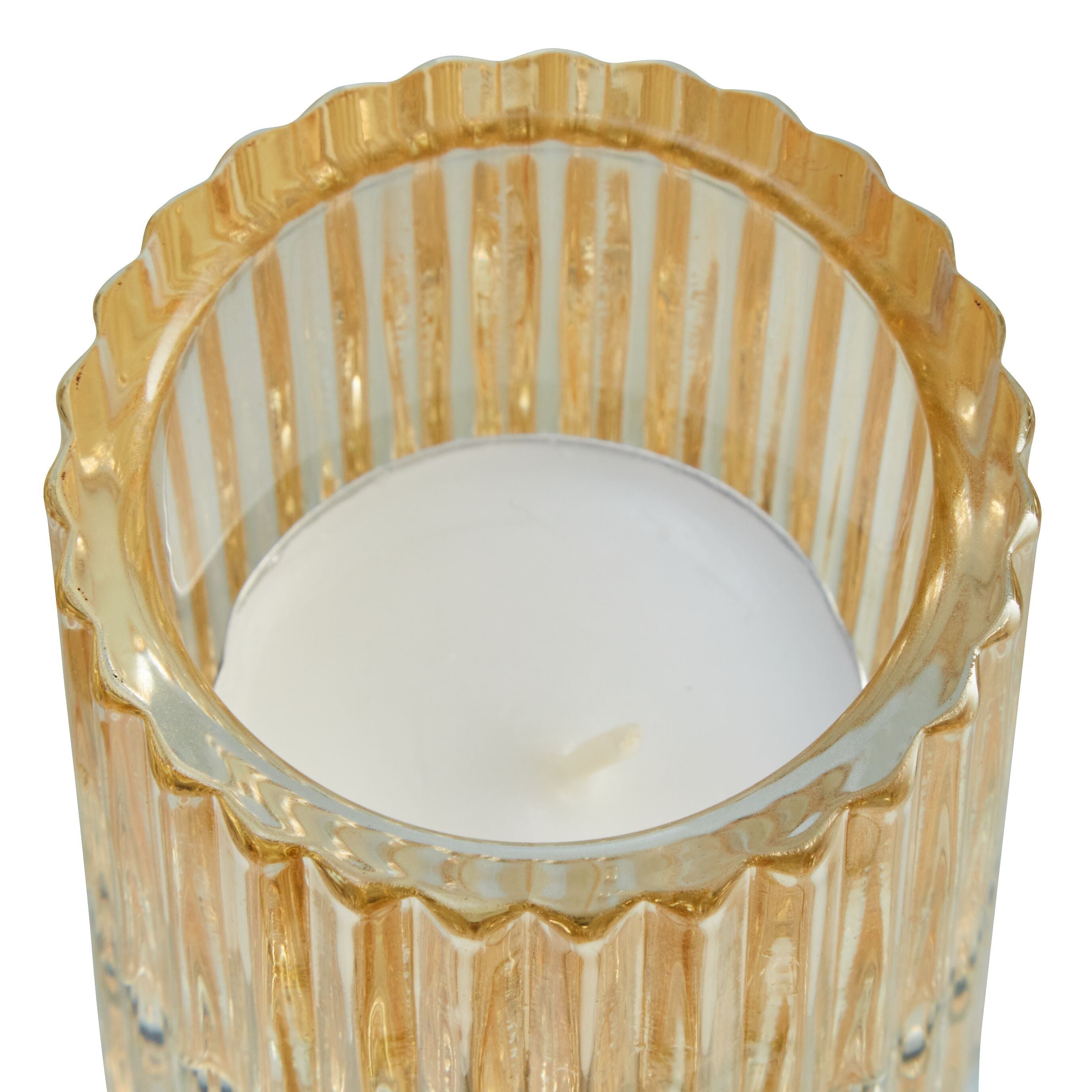 RAFFI Windlicht - Gelb / H: 8.0 cm
