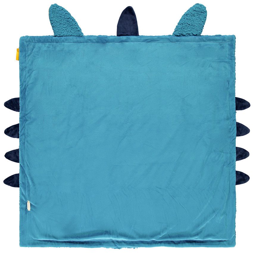 Couverture en sherpa Nael le dragon - Bleu marine