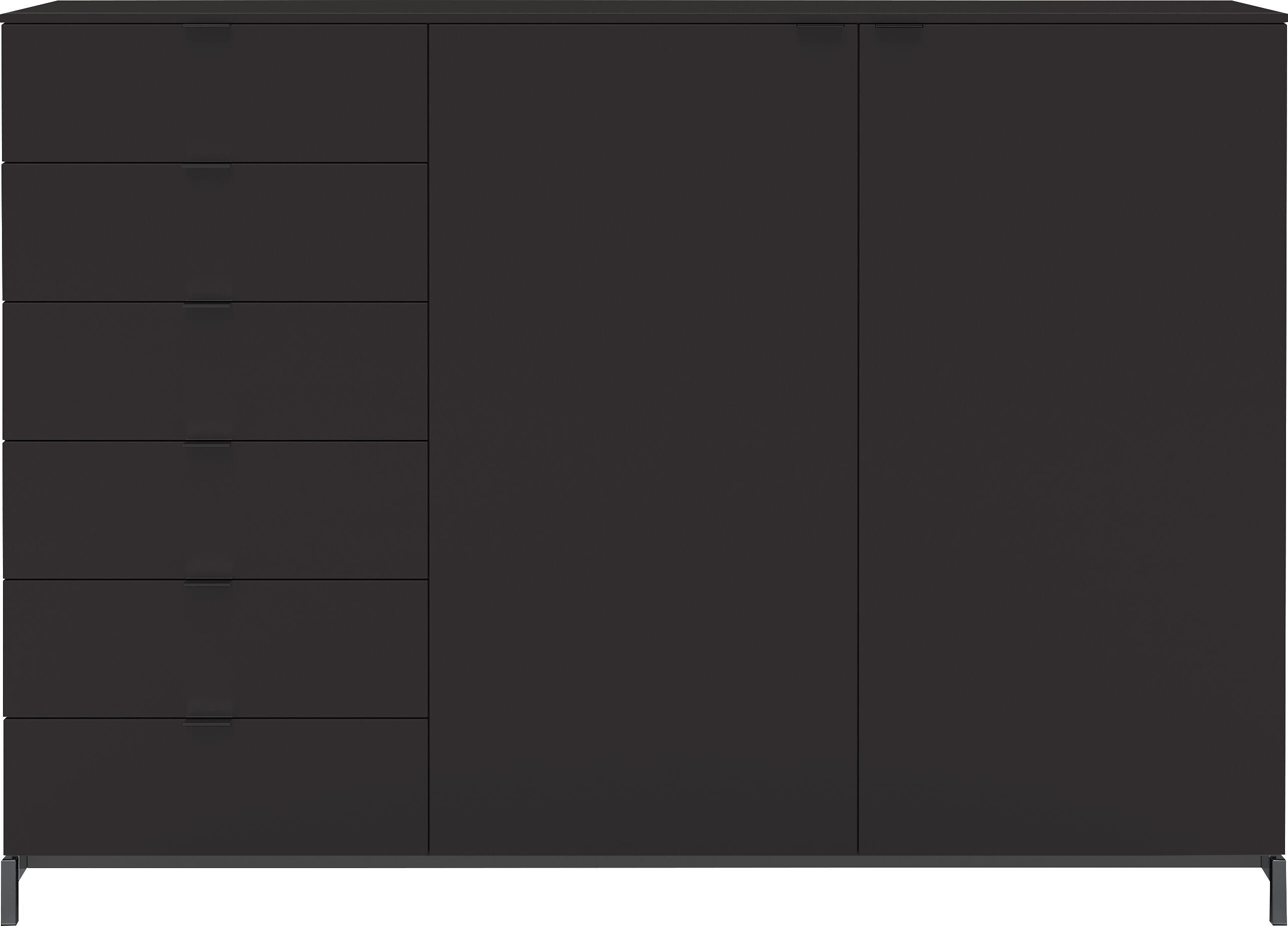 TILL Highboard - Schwarzgrau / B: 168.0 cm x T: 41.0 cm x H: 126.0 cm