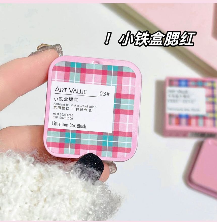Art Value - Checkered Little Iron Box Blush - 4 kleuren