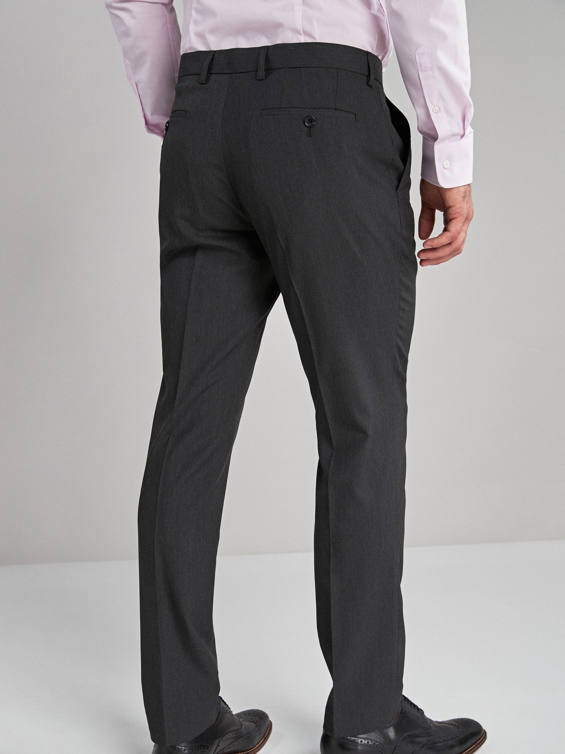 Antraciet - Slim Fit - Chique stretchy broek