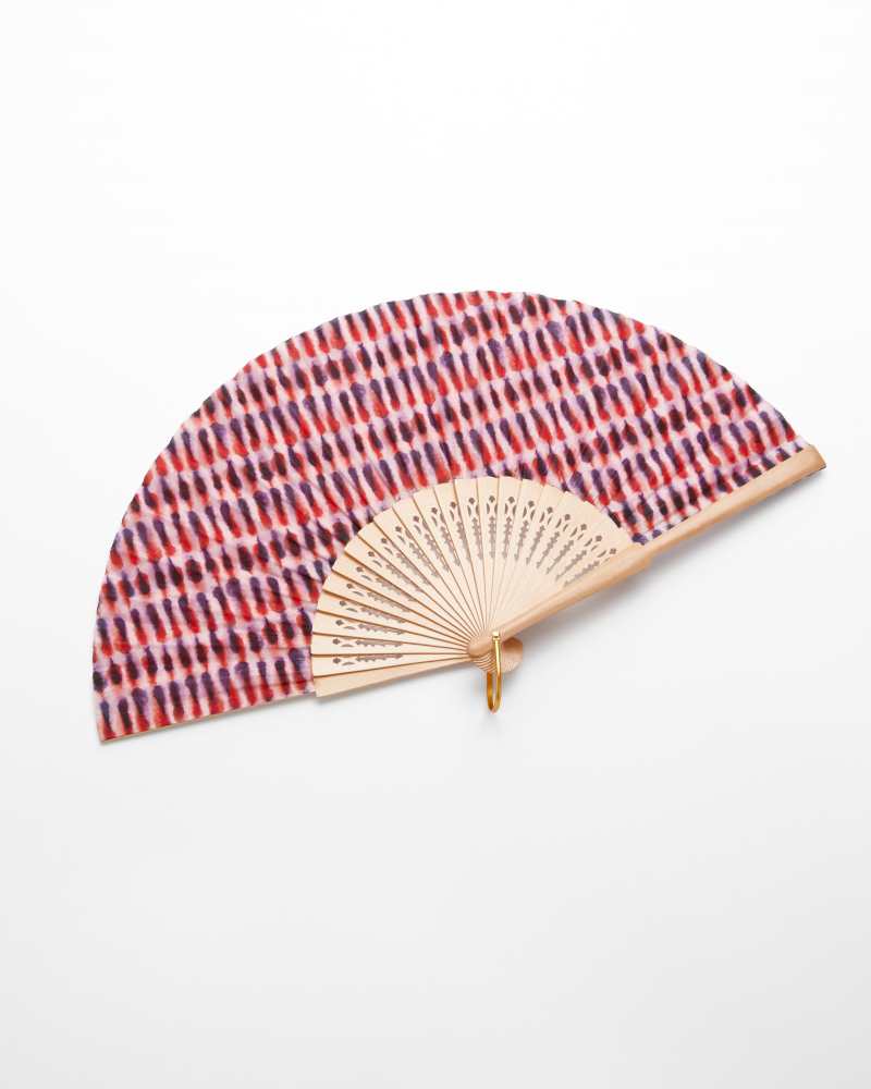 leque de madeira estampado