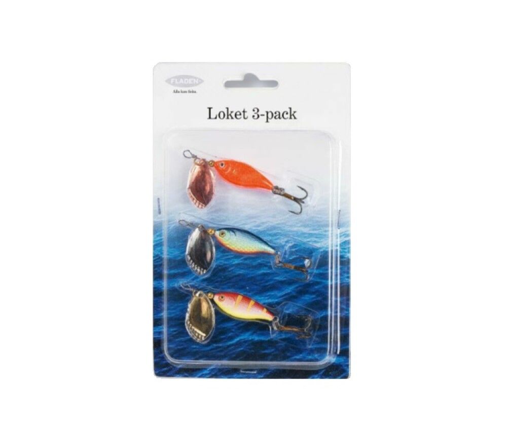 FISKESLUK FLADEN SPINNER LOKET 3-PK