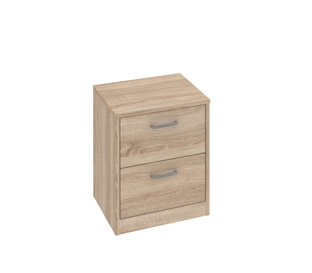 Nachtkommode Mega Typ 40 Eiche Sägerau-Dekor 38,1x46,4x36,5cm