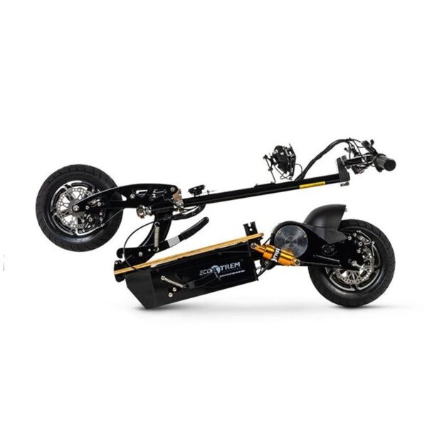 Patinete elétrico de 1600 W com assento e dobrável.