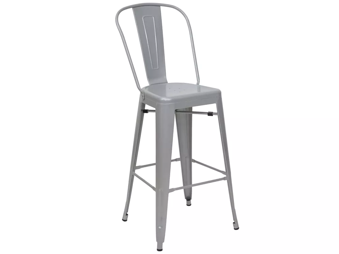 Set de table haute MCW-A73 métal (3 pièces), gris