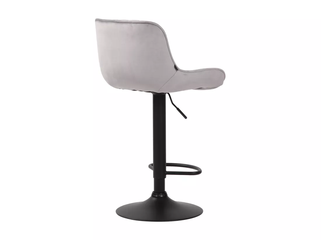 Tabourets de bar - Velours & Métal - Gris - Lentini