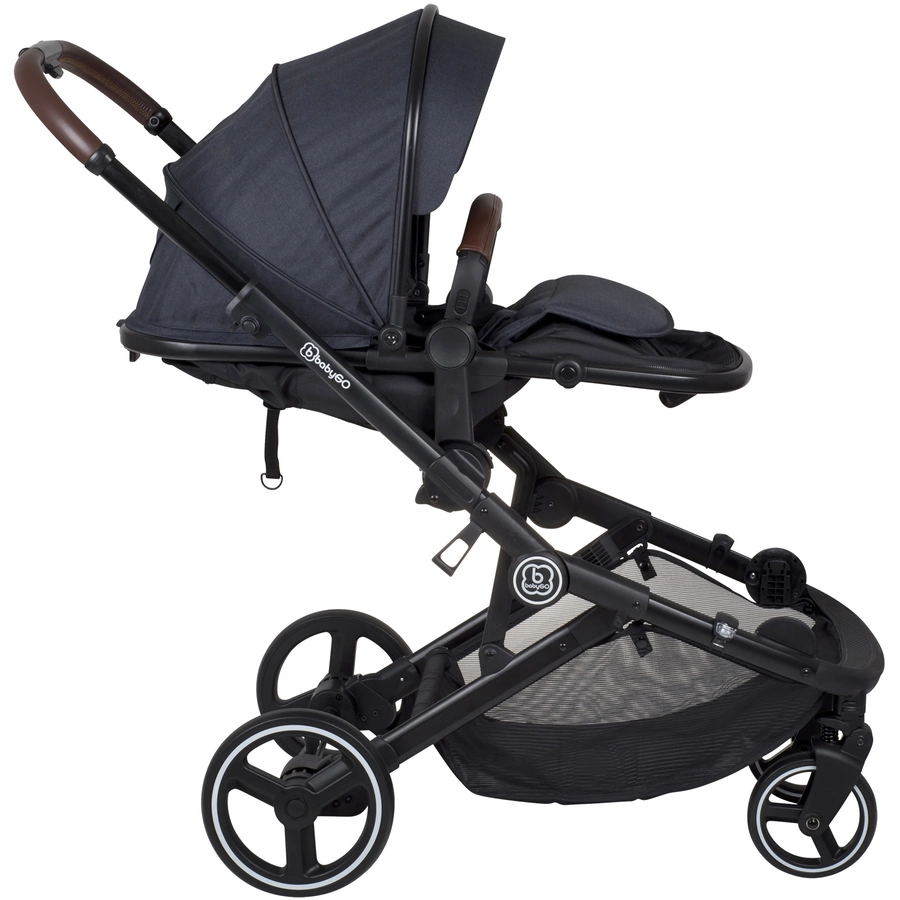 babyGO Geschwisterwagen Twinner Grey