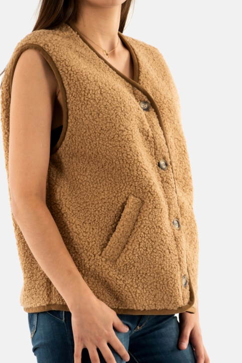 Gilets sans manche please l0dv 1806 cammello