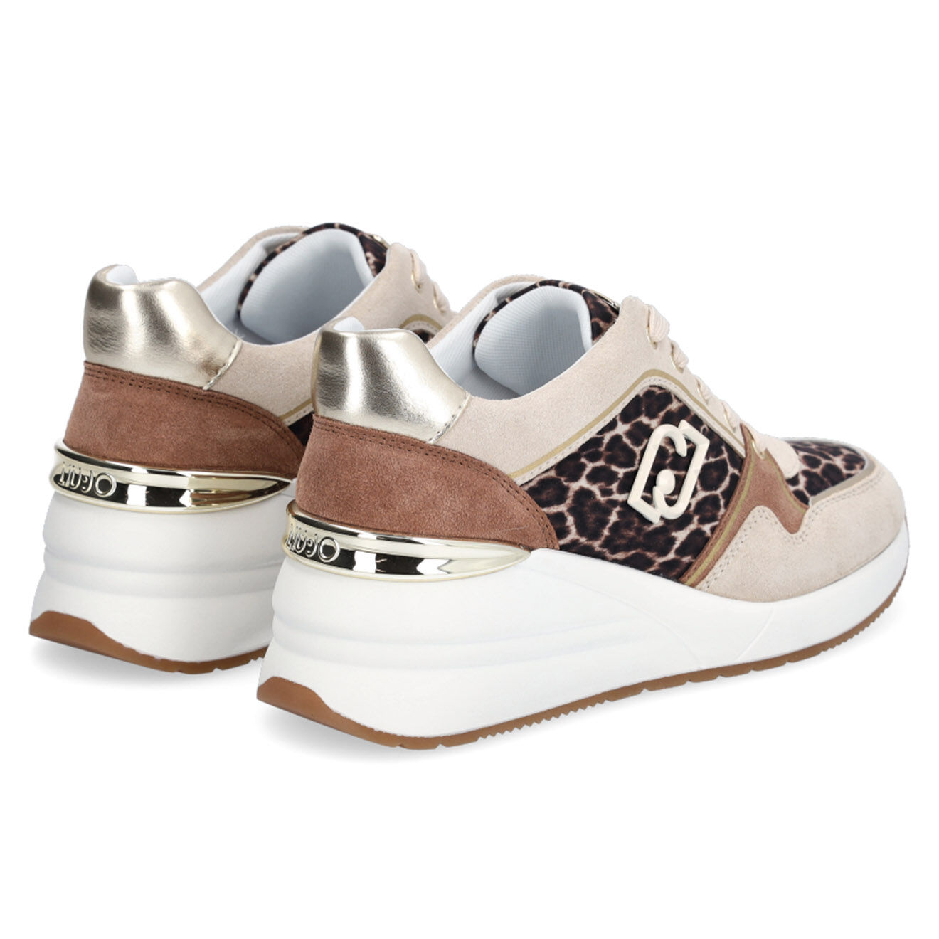 Liu-Jo Sneakers en Cuir Lys blanc/beige/marron