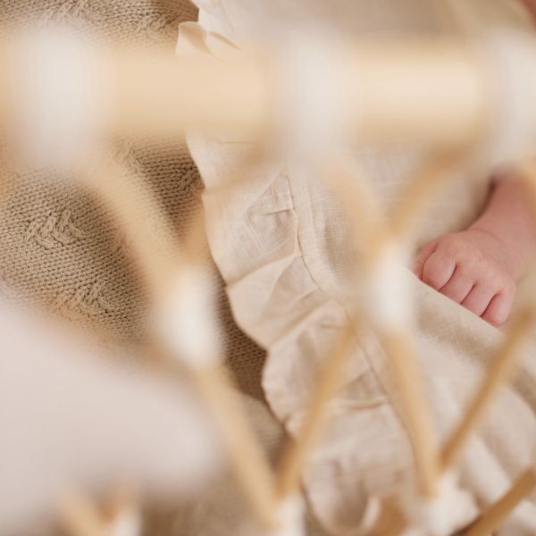 Jollein Ruffle Wieglaken - 75 x 100 cm - Natural
