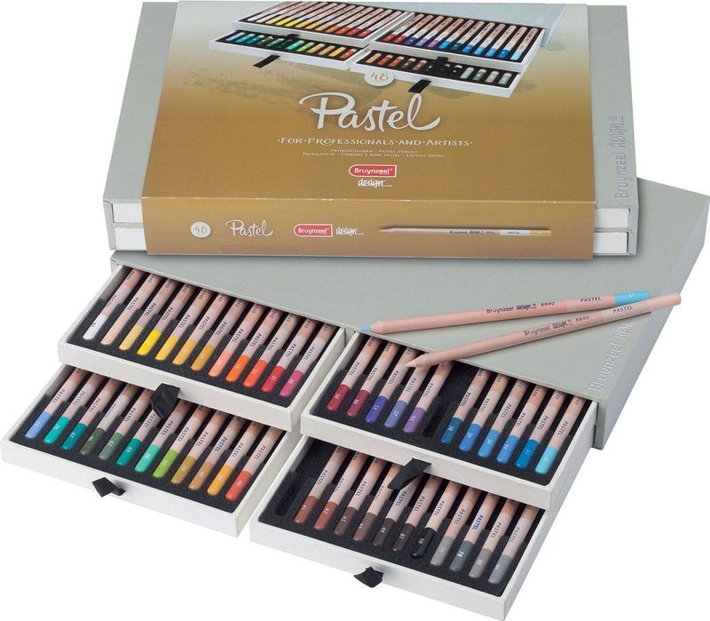 Bruynzeel Design - Pastelpotloden - Box 48 Stuks - Diverse Kleuren