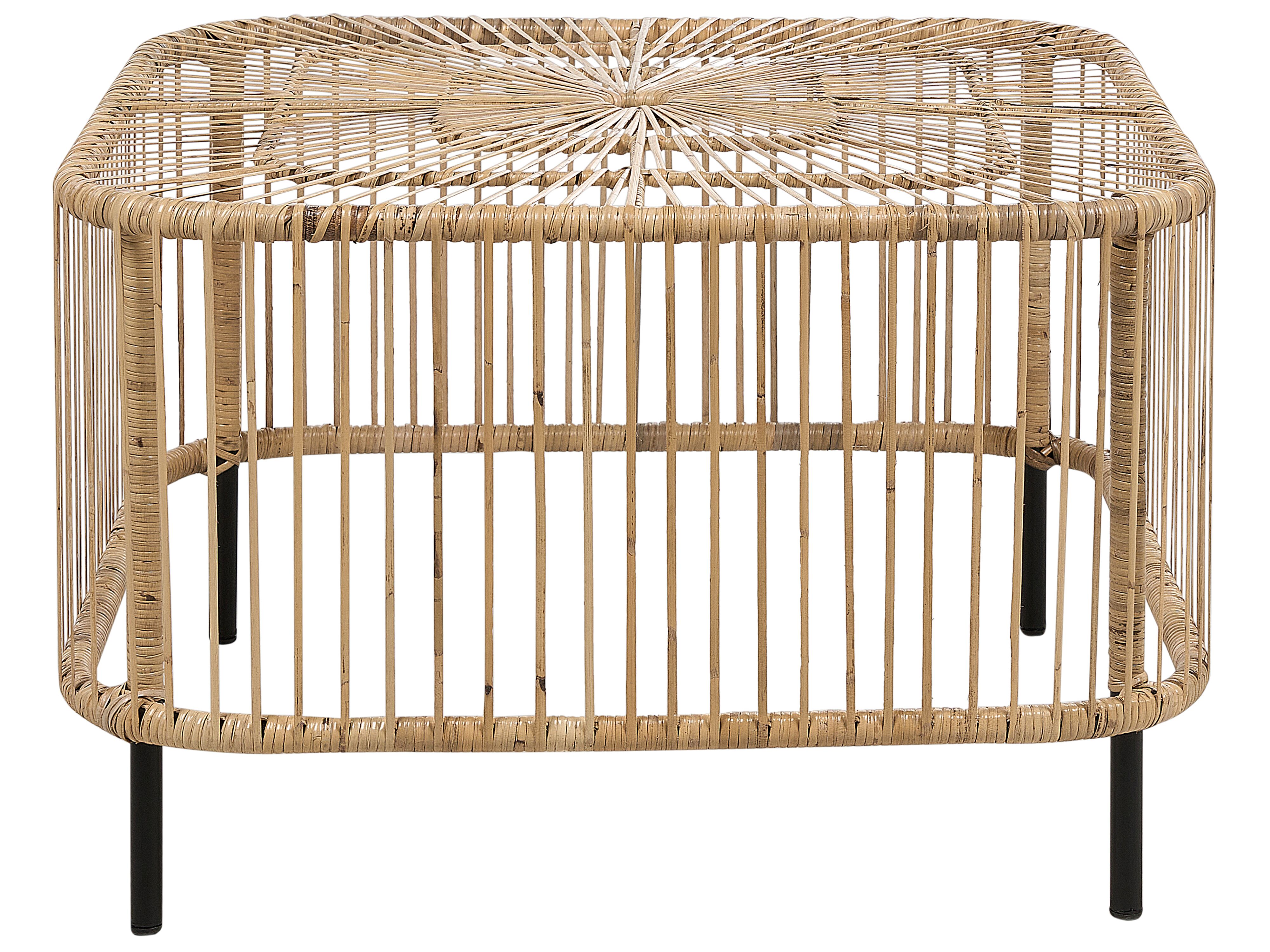 Loungeset met tafel 4-zits MARATEA/CESENATICO Rotan Natuurlijk