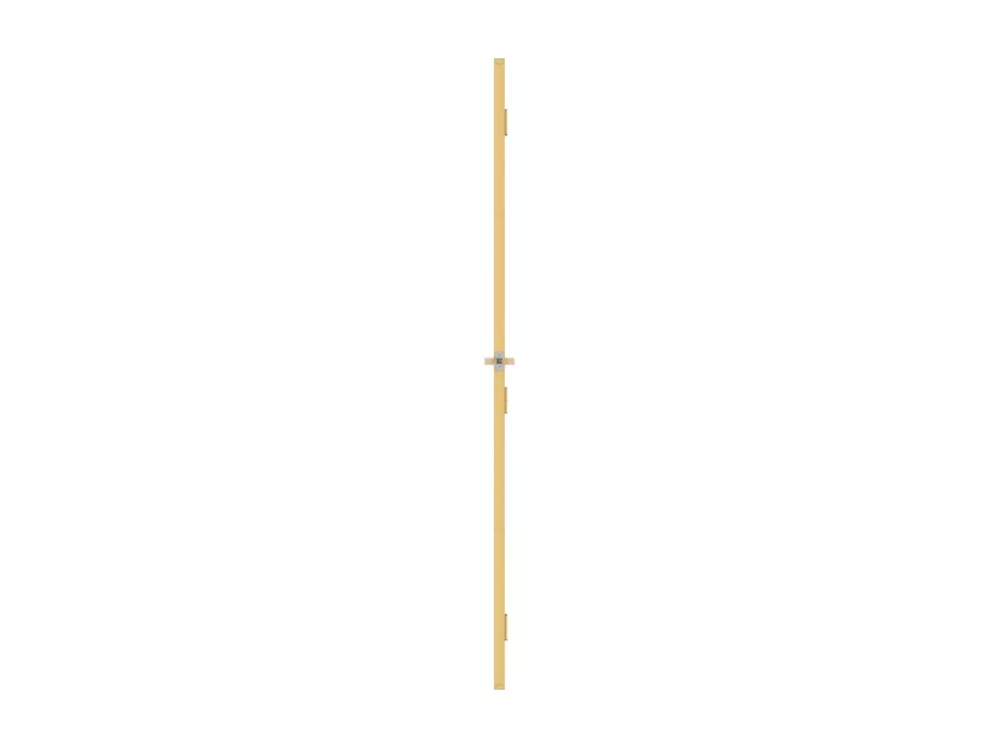 Porte intérieure mince doré 76x201,5 cm verre trempé aluminium