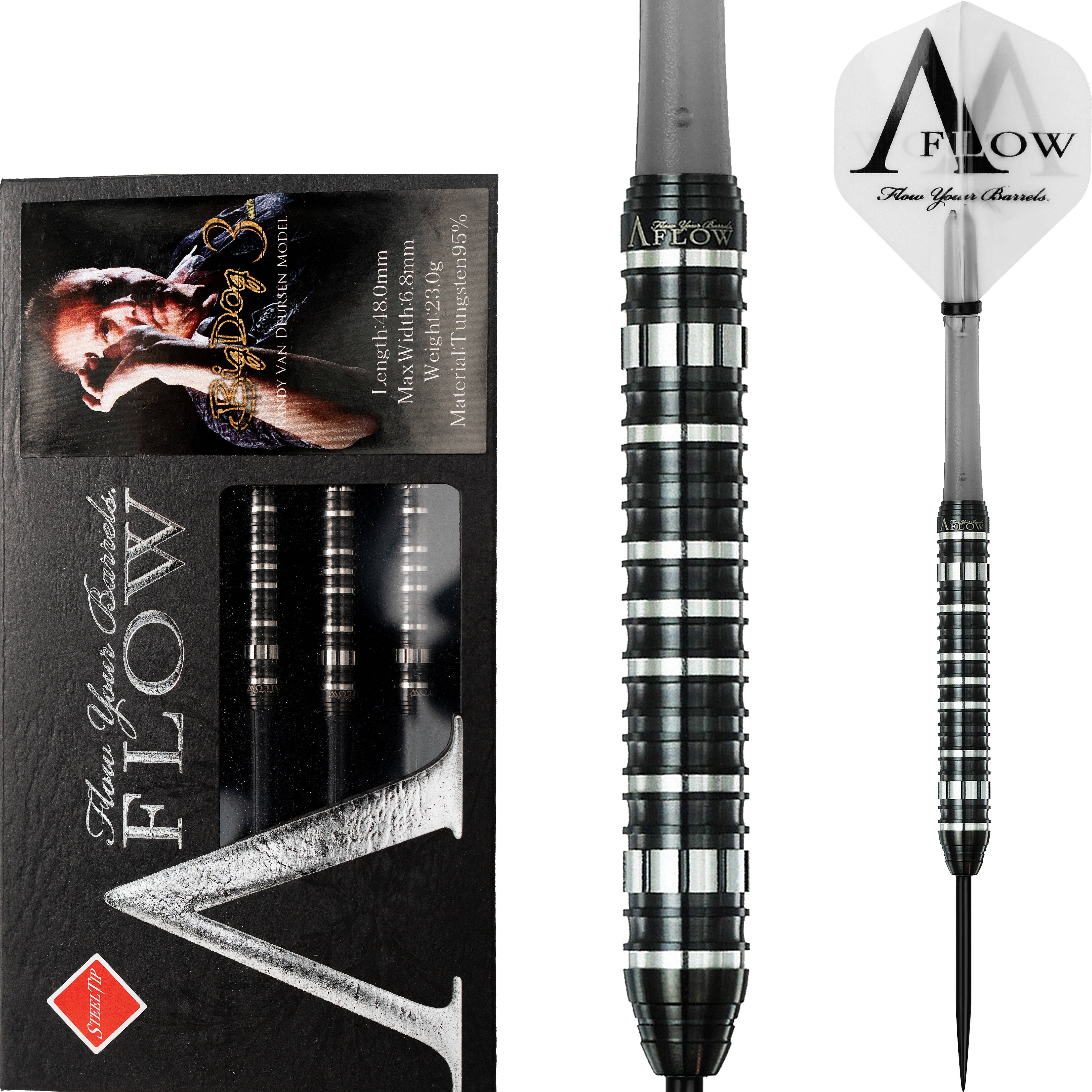Dynasty - A-Flow Black Line - Randy van Deursen 3 - Steeldart