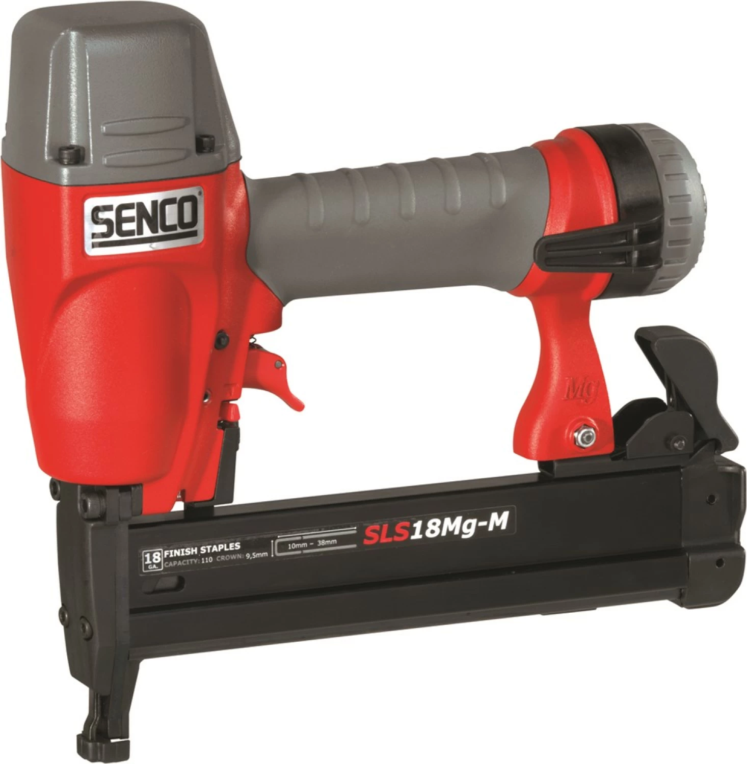 Senco SLS18-L Mg Pneumatische niet tacker in koffer - middel zwaar - 9,5-38 mm - 4,8-8,3 bar - L niet