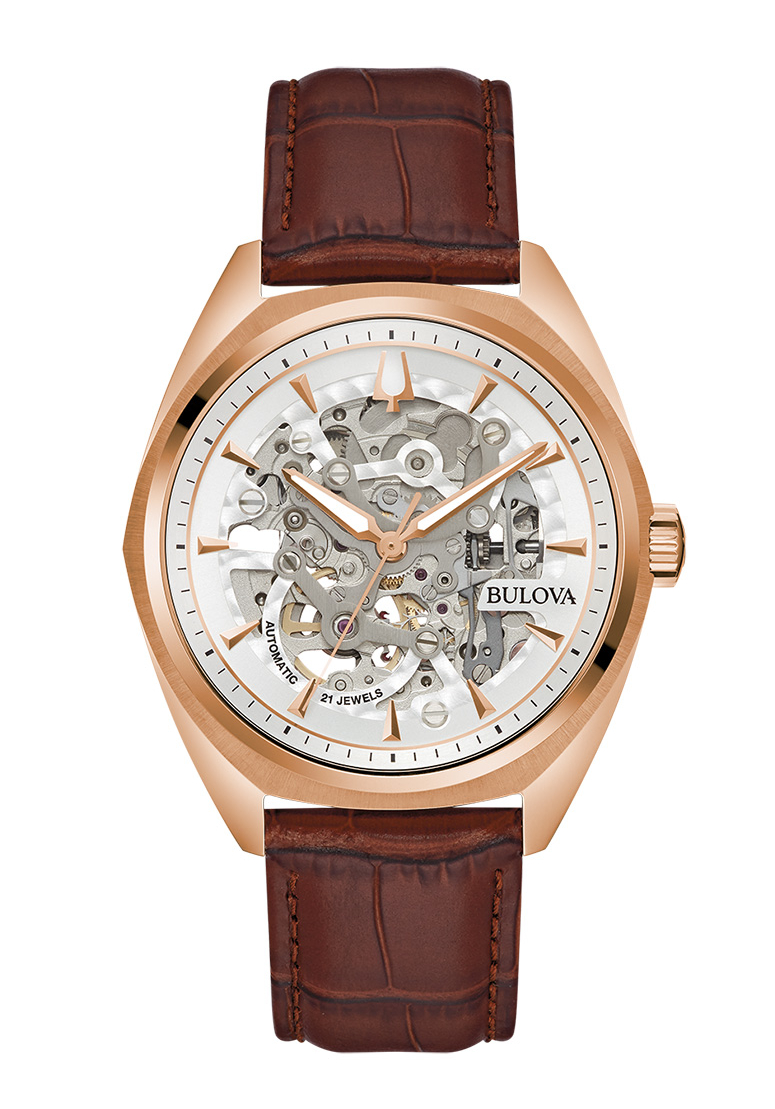 Bulova Herrenuhr Skeleton Old Classic Weiß 97A175