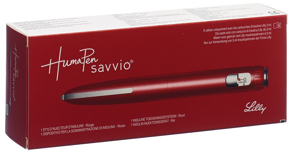 HUMAPEN Savvio Pen für Insulin-Injektionen<br>1 Stück, rot