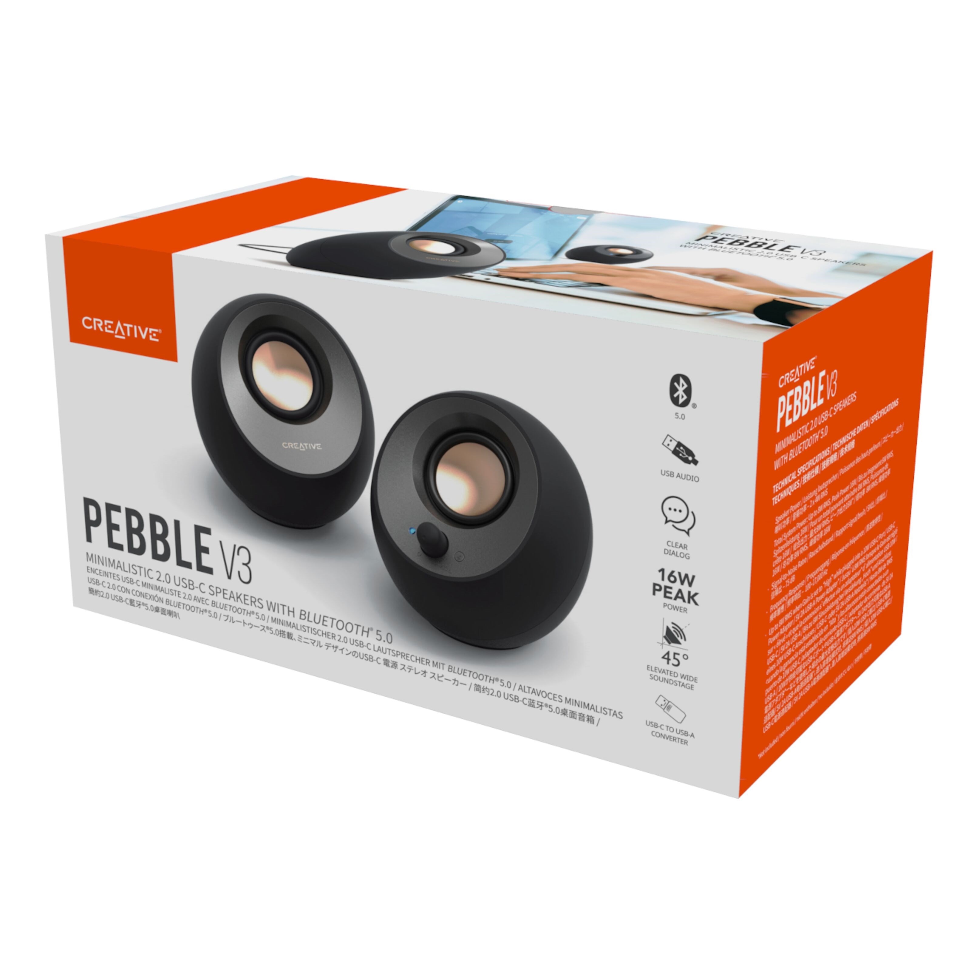 Creative Pebble V3 Datahøyttaler med Bluetooth
