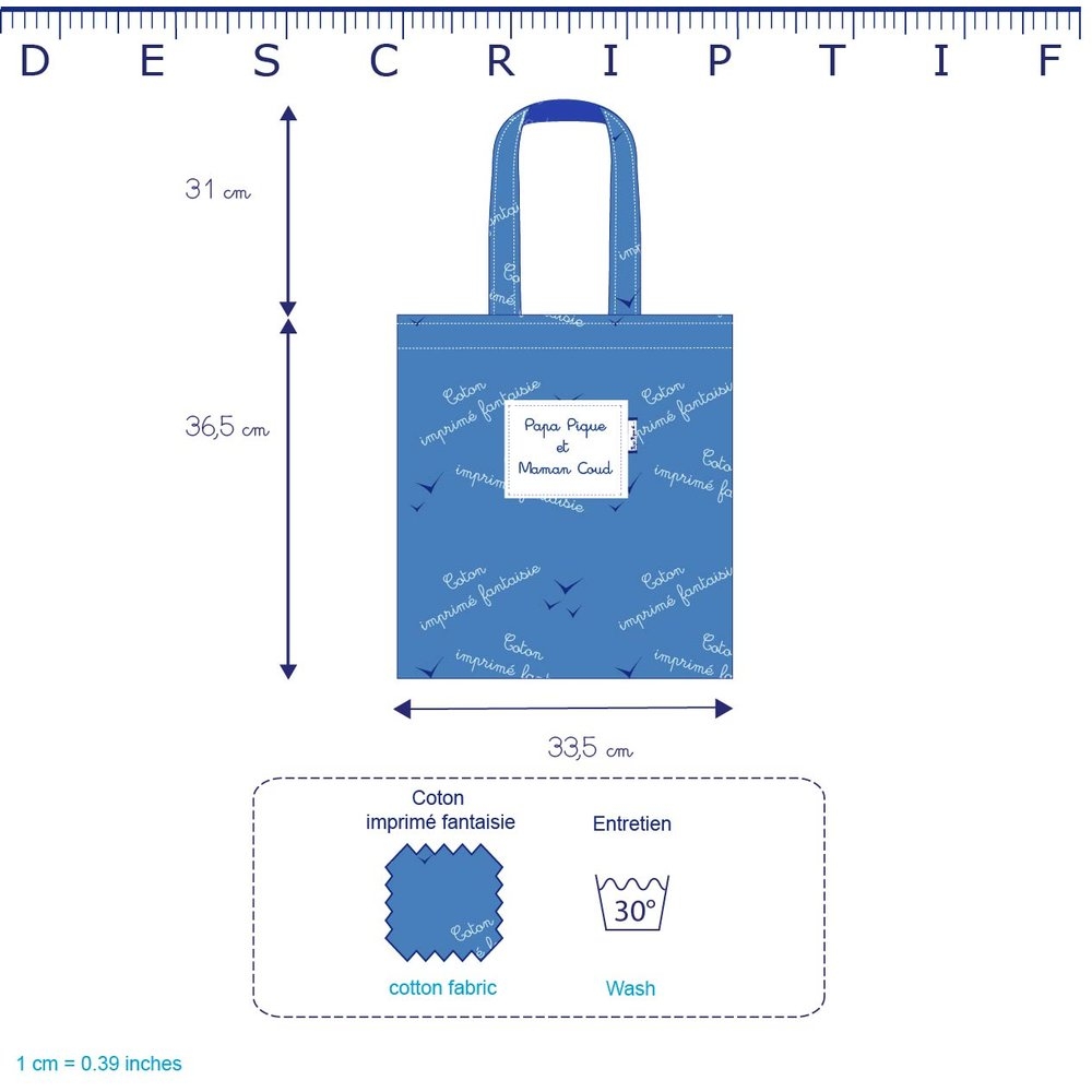 Sac Tote Bag Triangle Or Poudré