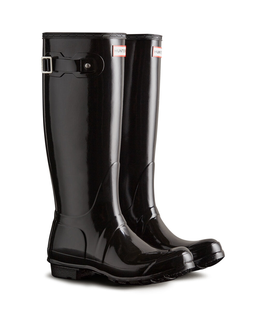 Hunter  Original Tall Gloss gummistøvler - sort