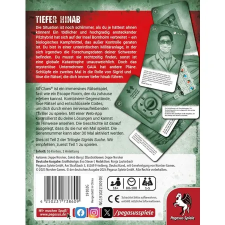 Pegasus Spiele 50 Clues – Tiefer hinab (Sigrids Suche, Teil 2 von 3)