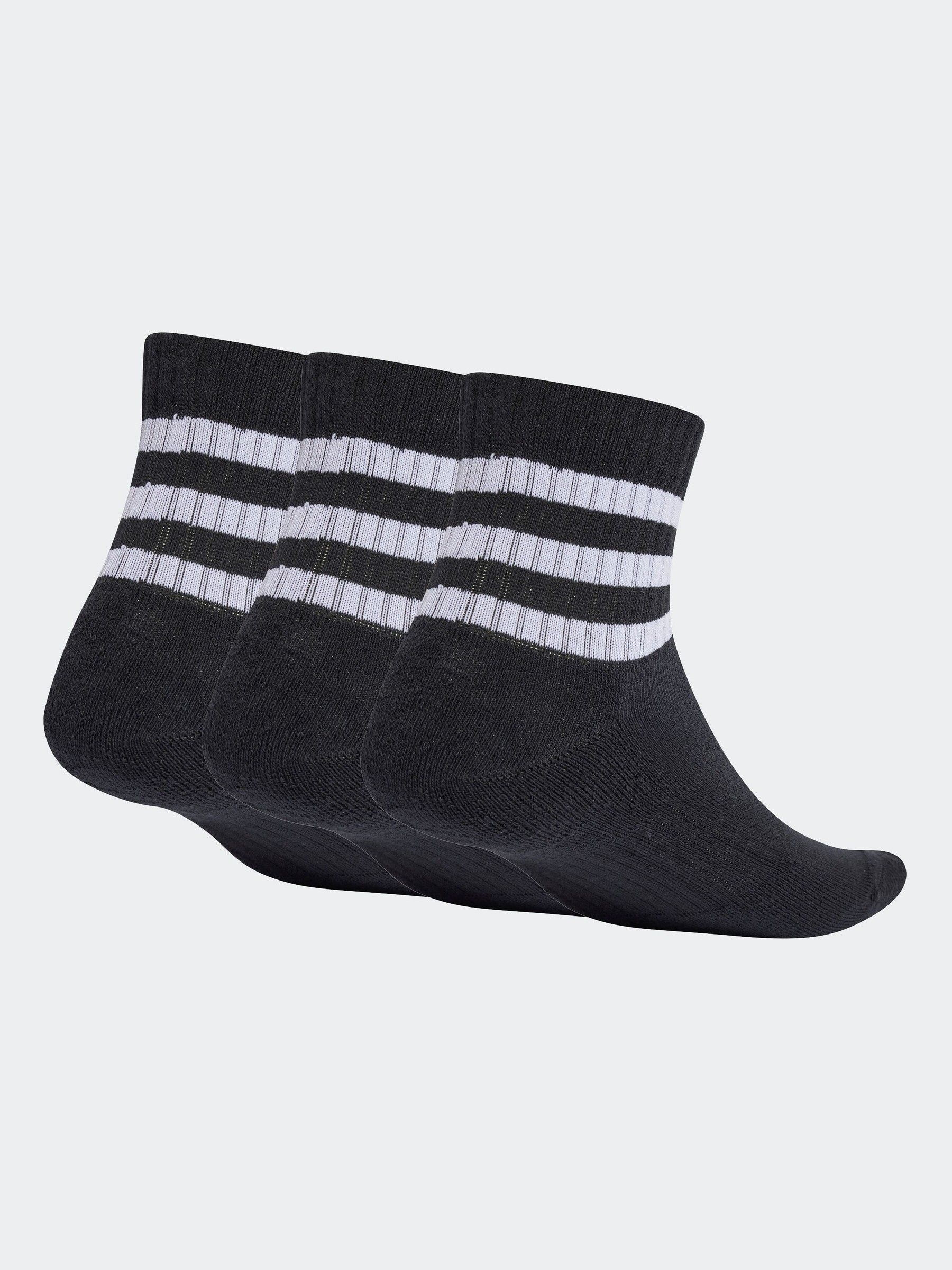 Zwart - adidas 3-Stripes Cushioned Sportswear Low Cut Socks 3 Pack