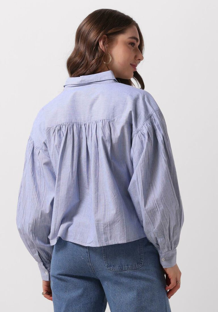 BY-BAR lichtblauwe by-bar blouse sarah short pin stripe blouse