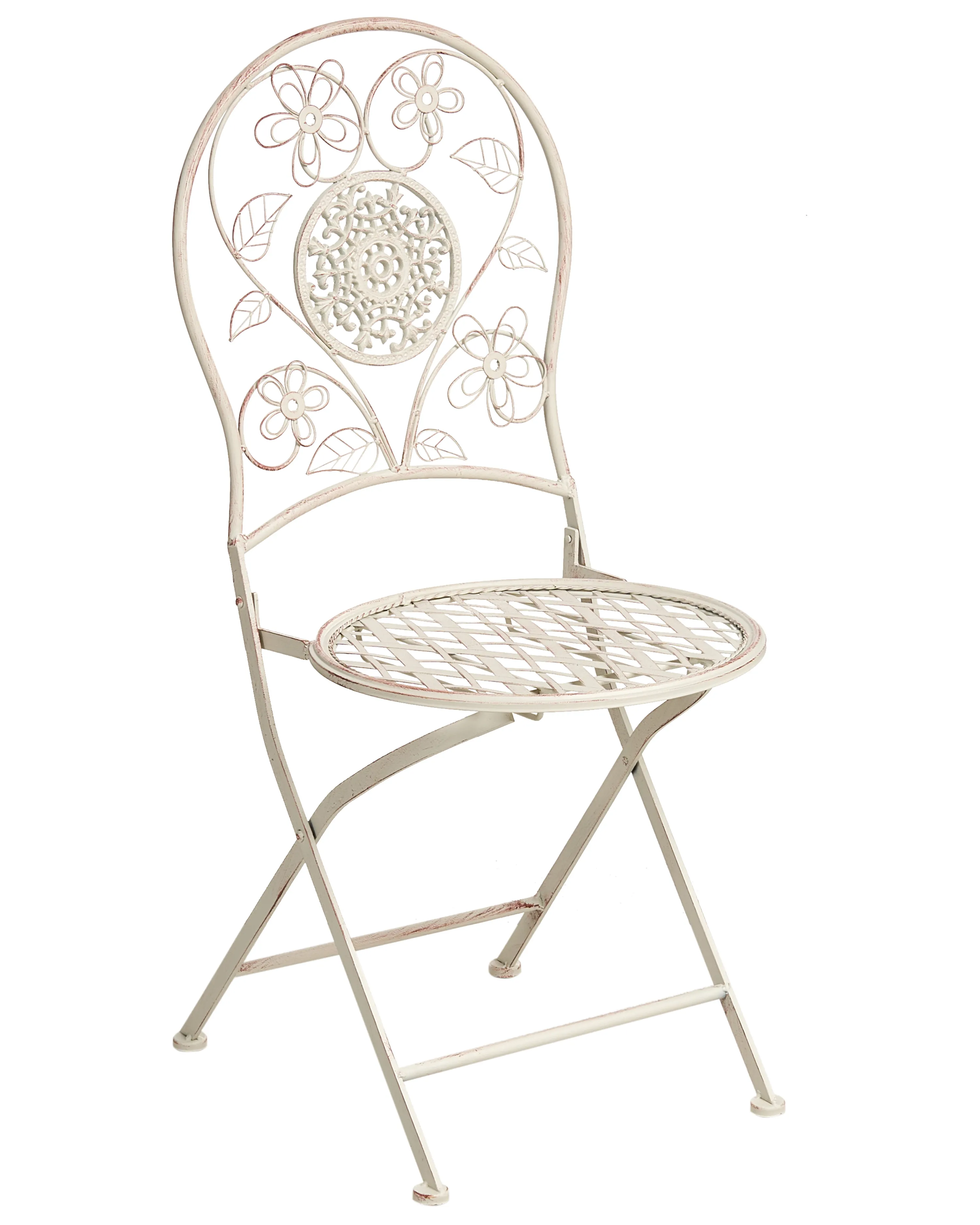 Set van 2 tuinstoelen YAVIZA inklapbaar Metaal Lichtbeige
