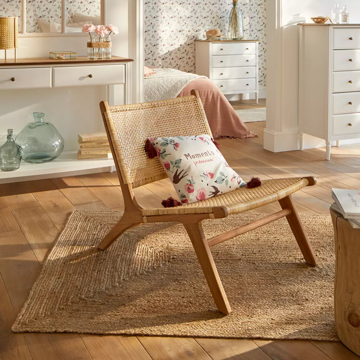Tapis de salon jute (120 x 170 cm) Louna Beige naturel