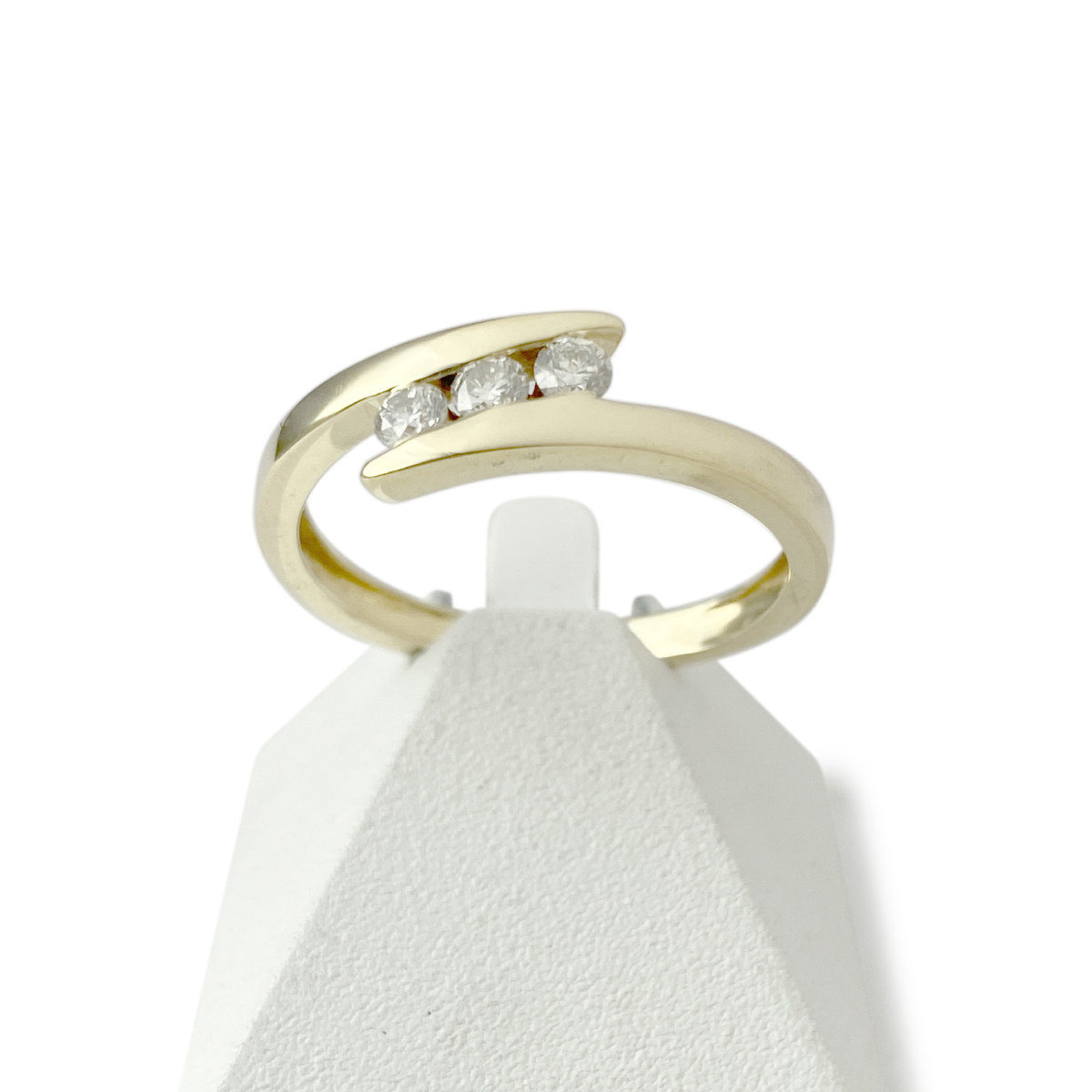 Bague d'occasion or 750 jaune diamants