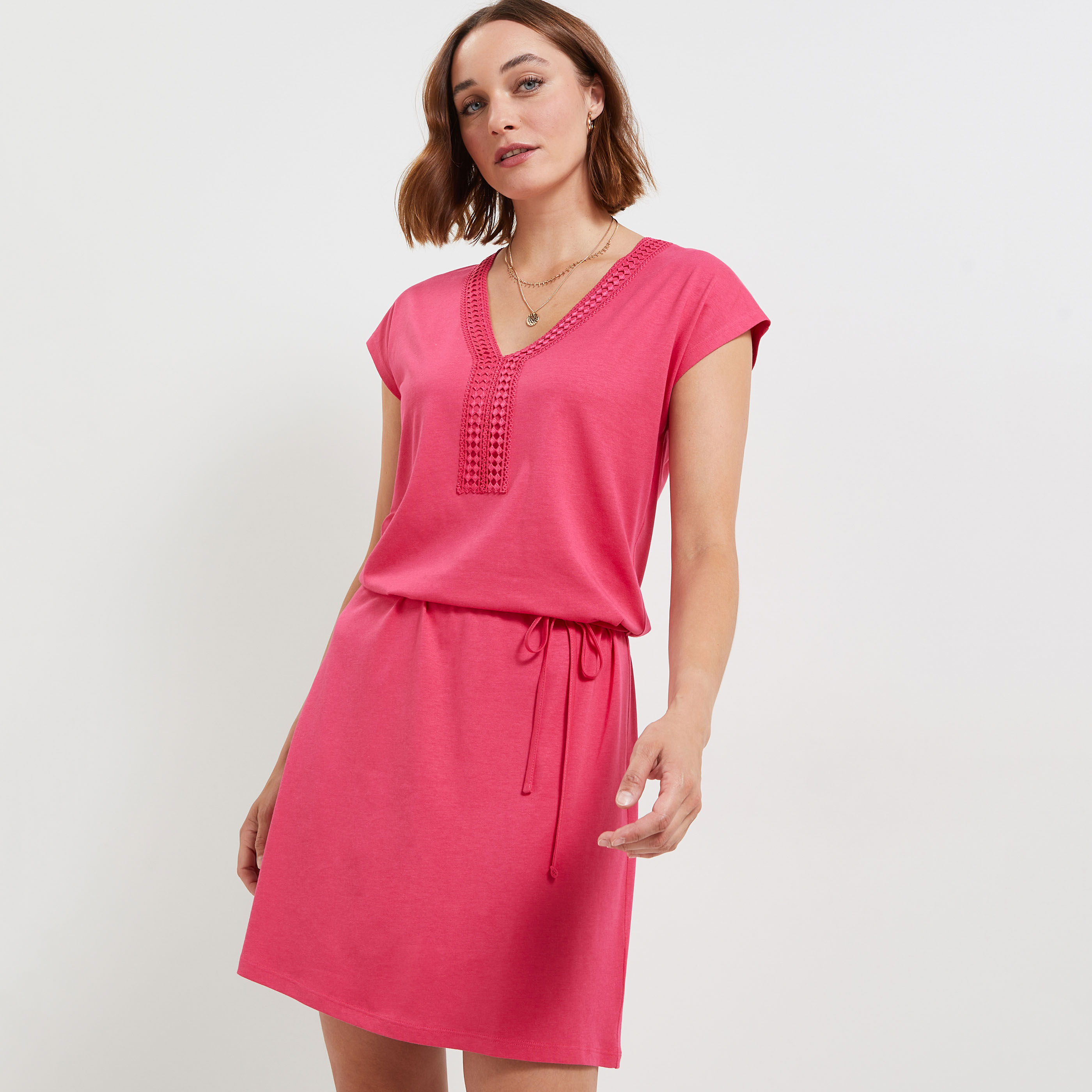 Robe maille femme - ROSE