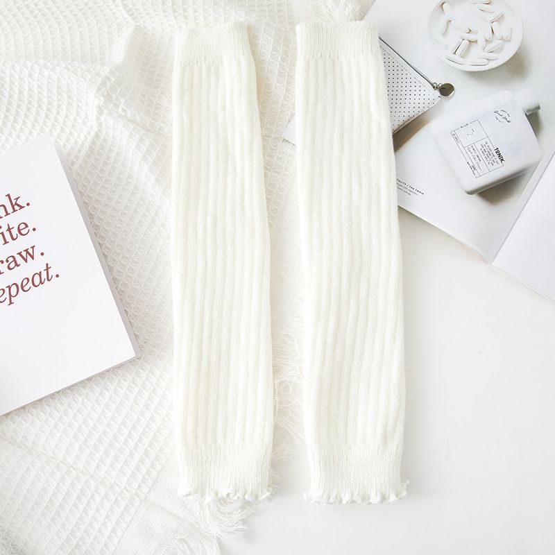 Cottonet - Gebreide beenwarmers met ruches