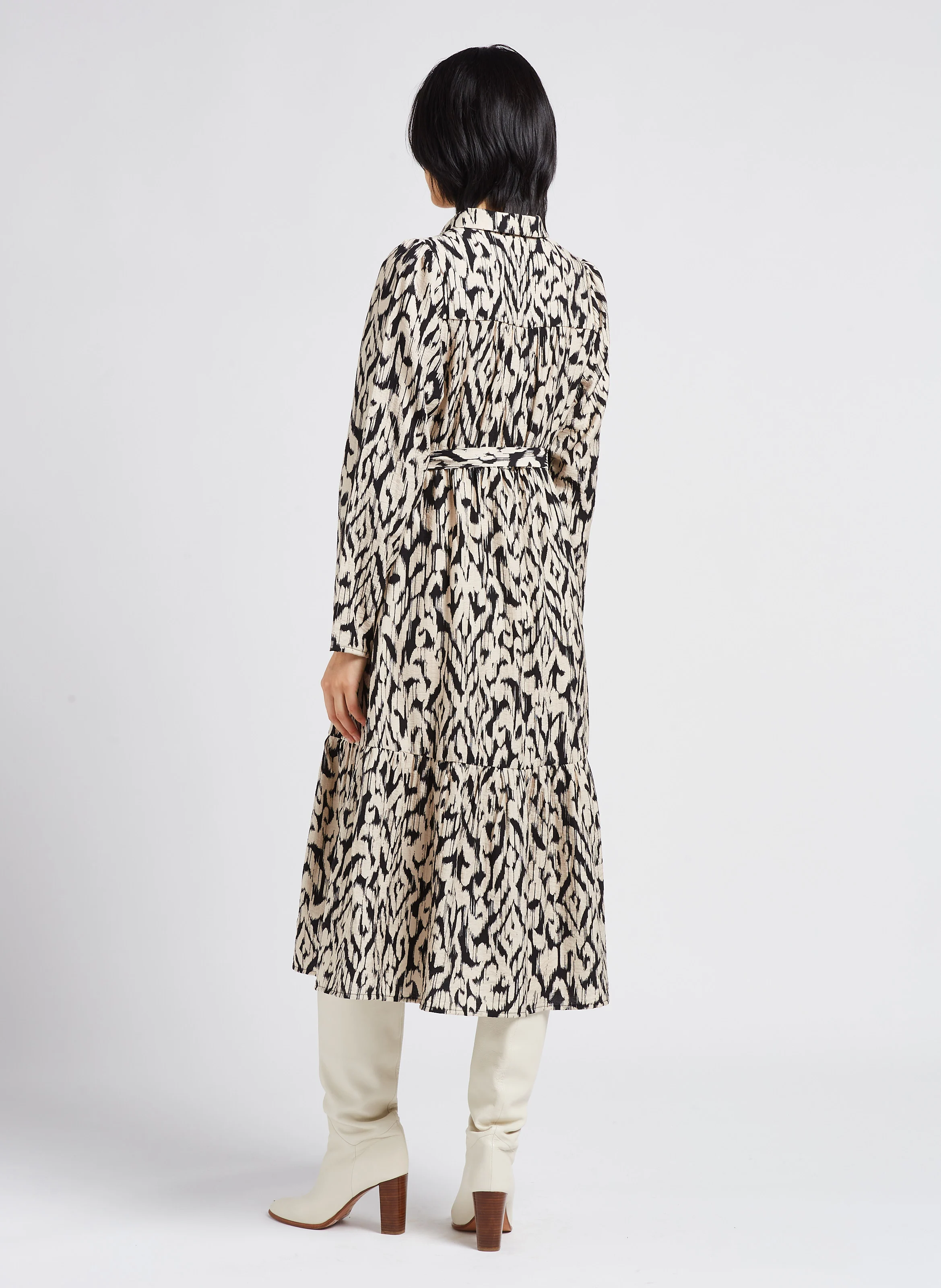 VLORA - Robe longue à imprimé tacheté | Multicolore