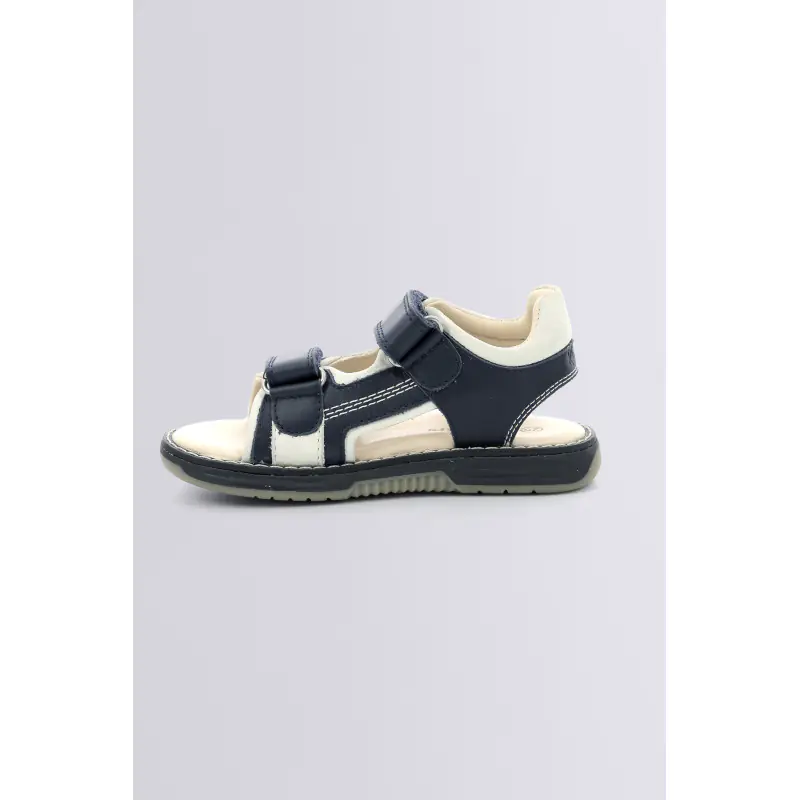 KICKGALACXO MARINE BLANC SANDALES Cuir Garçon