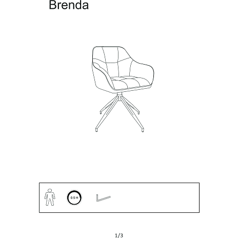 Brenda spisebordsstol - olivengrøn