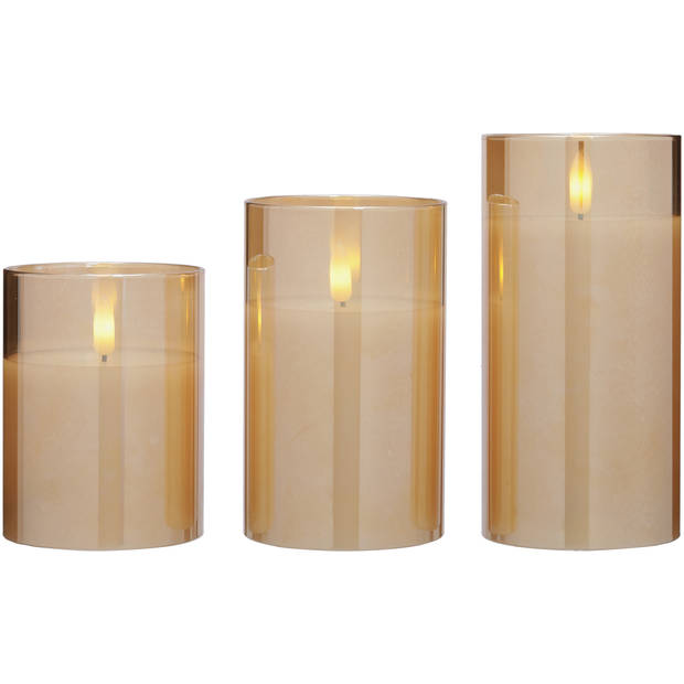 Blokker LED Kaarsen met Afstandsbediening - 3 stuks - Amber
