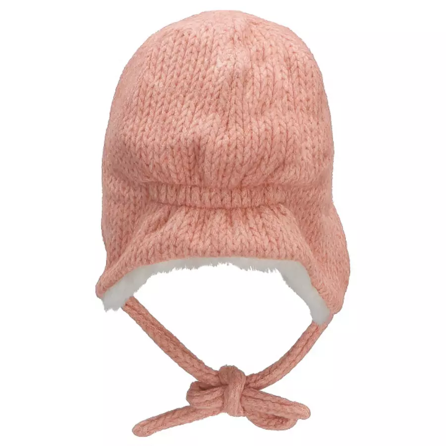 Sterntaler Fliegermütze Strickoptik rosa