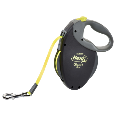Flexi Giant Gurt Schwarz-Neon L 8m