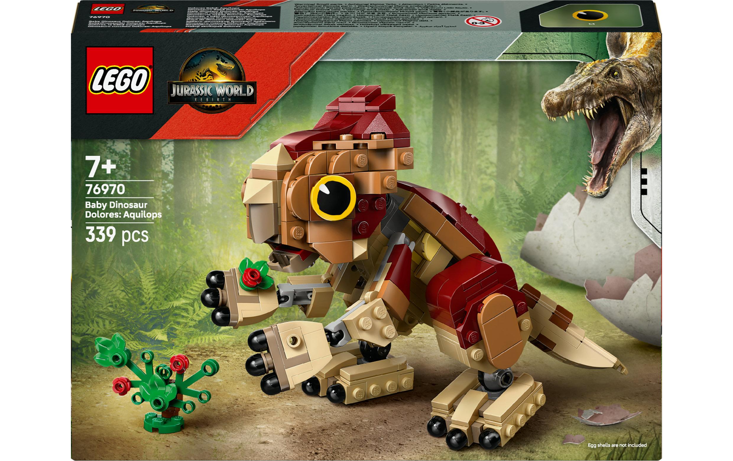 Jurassic World Babydinosaurier Dolores: AquilopsLego Bauset mit Dino zum Spielen und Ausstellen