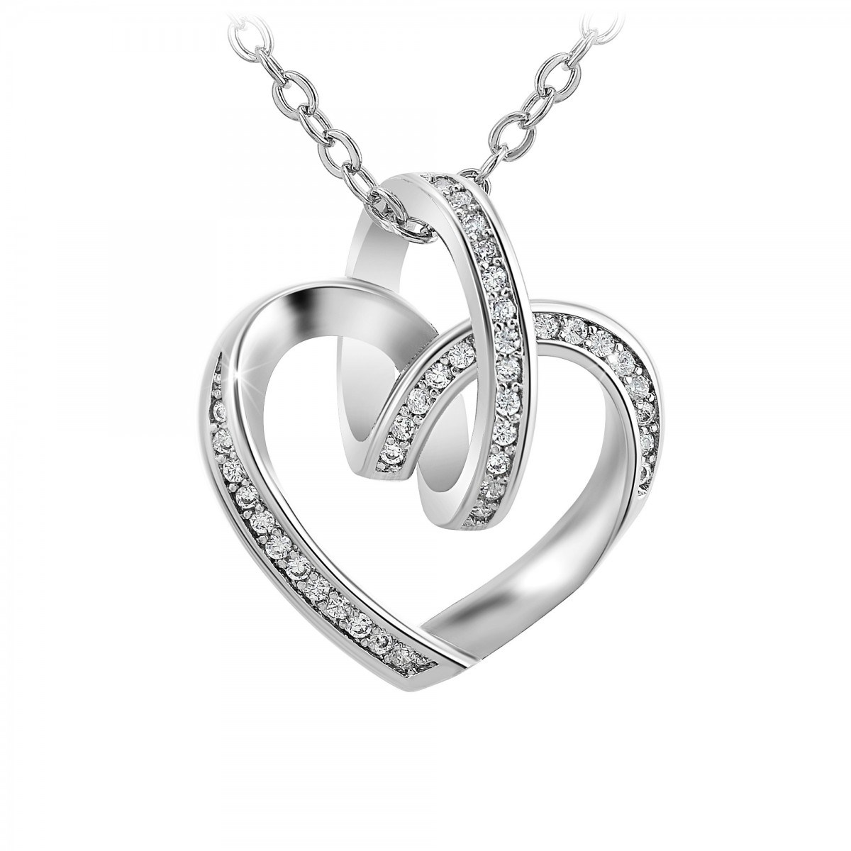 Collier coeur SC Crystal orné de Zirconium